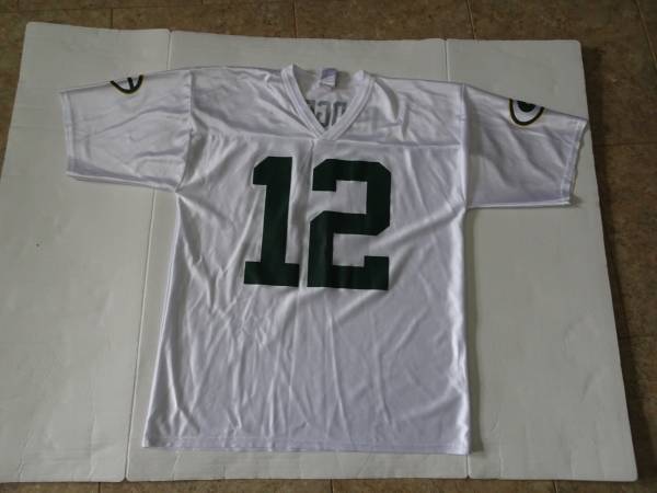 Green Bay Packers White Jersey 12 Aaron Rodgers - Large - NFL Team Ap $20