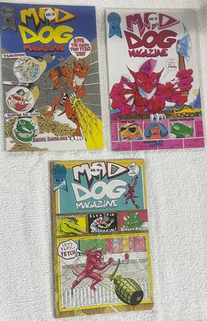 Photo MAD DOG COMIC BOOKS -1, 2 3 funny great graphics book $12