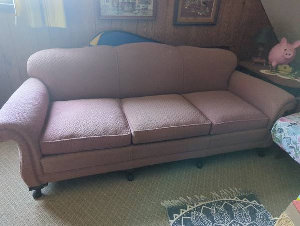 Photo Sofa, Vintage Couch, H.H. Koltermann Upholstery Milwaukee, Wisconsin. $50
