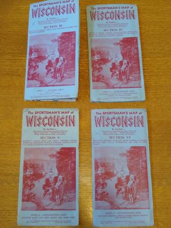 Photo Sportsman maps of Wisconsin All 4 for $20 $20