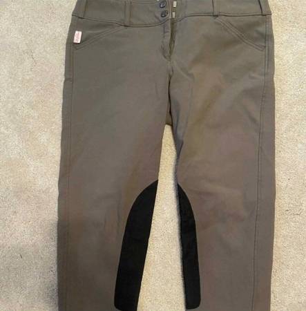Tailored Sportsman Trophy Hunter Breeches Womens 24L Porcini Low Rise Front Zip $130
