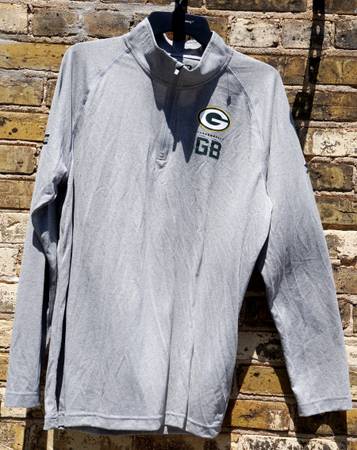 Photo UNDER ARMOUR GRAY GREEN BAY PACKERS STRETCH PULLOVER MENS LARGE NEW $51