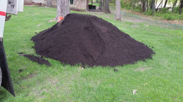 Photo 15 yards premium organic screened black dirt topsoil delivered $450