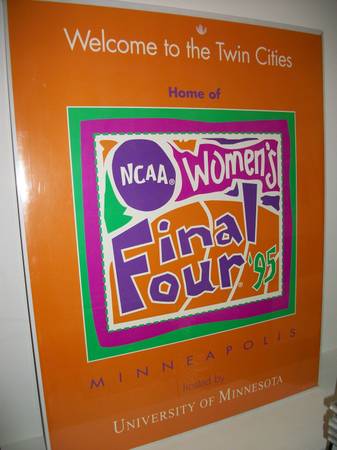 Photo 1995 NCAA Womens Final Four Mpls. poster. DEAN GALLERY mount. $75