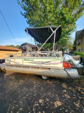 2006 North Wood 18ft Aluminum Pontoon Boat $$ FULLY SERVICED  READY $13,999