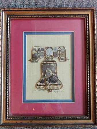 Photo 3D Framed Art by Girard made out of watchesWrist watches parts $55