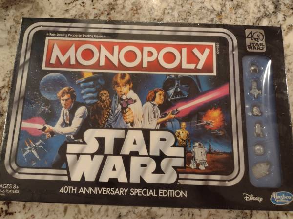 Photo BRAND NEW STAR WARS Monopoly 40th Anniversary Special Edition Hasbro $30