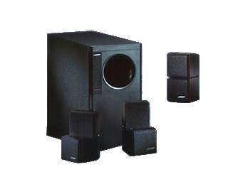 Photo Bose AM7 speaker system, sort of (READ), black. -- Works, sort of -- $95