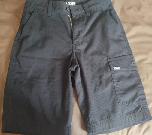 Photo Boys VANS OFF THE WALL Flat Front SHORTS Size 8 Black $12