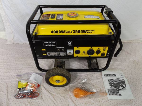 Photo Chion Power Portable RV Generator 4000 Peak Watts with Wheel Kit $550