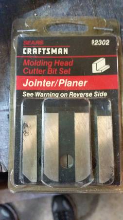 Photo Craftsman 92302 Molding head cutter bit set jointer planer Sears new $20