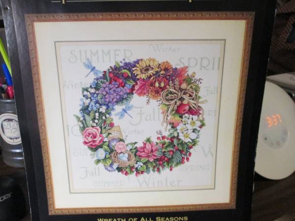 Photo Cross Stitch - Wreath of all Seasons (Gold Collections-Dimensions) $25