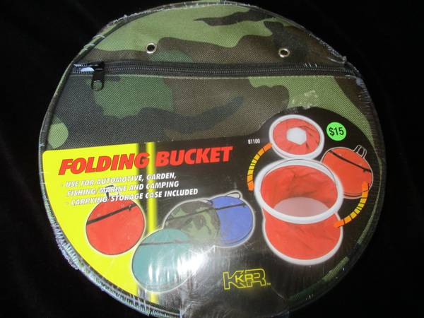 Photo FOLDING BUCKET By KR for GARDEN, FISHING, CAMPING, MARINE, AUTOMOTIVE, $7