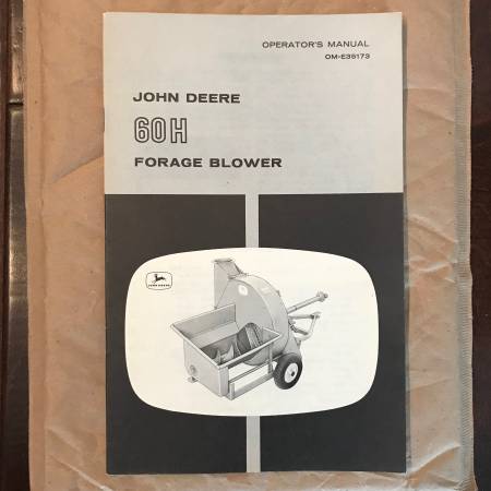 Photo John Deere 60H Forage Blower Operators manual $5