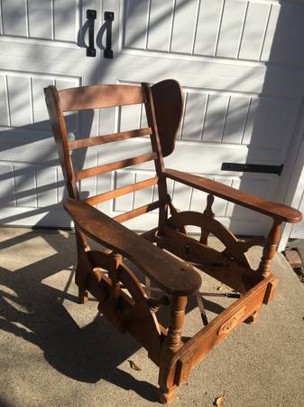 Photo LK Vintage Nautical Theme Hardwood Easy Chair $45