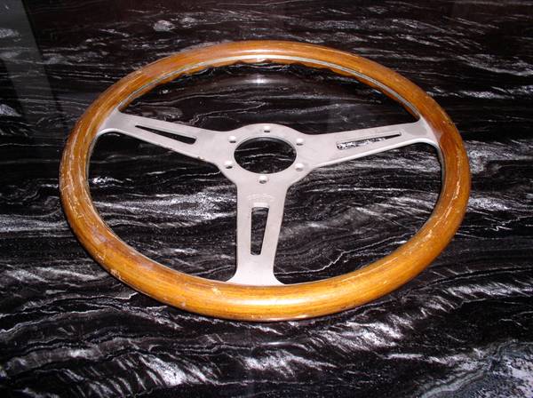 Photo Leonard wood steering wheel Retro Vintage Sports Race Car Classic $200