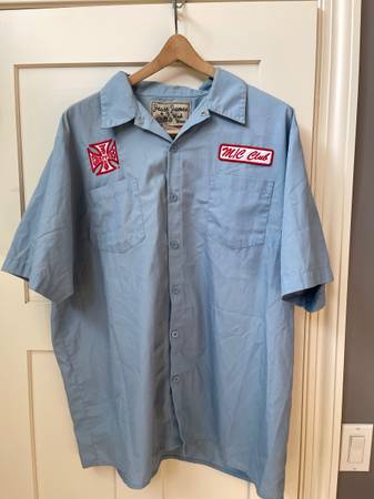 Photo Mens XL West Coast Choppers XL Work Shirt Motorcycle Button Up $50