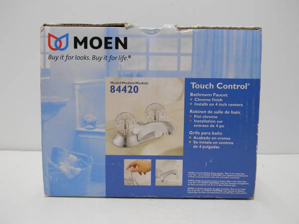Photo NIB Moen 84420 Classic Two Handle Bathroom Faucet (Chrome) $50