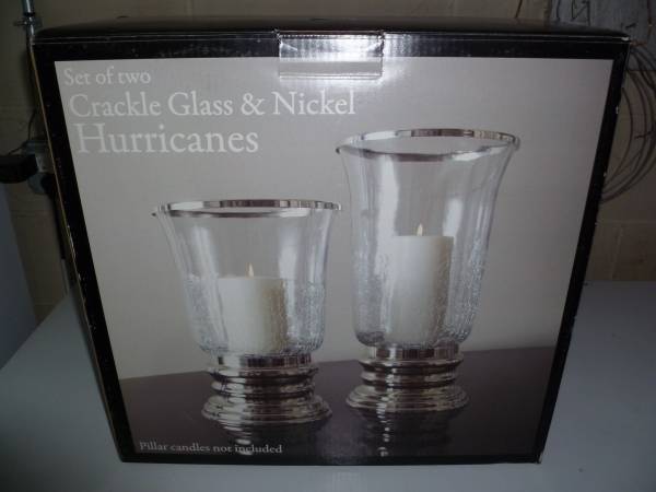 New Crackle Glass  Nickel Hurricanes $20