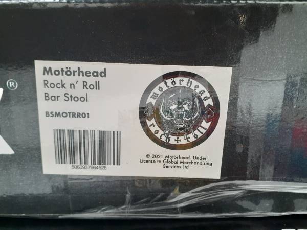 Photo New in Box Rocksax MOTORHEAD Bar Stool Rock n Roll 4 available $45 ea $45