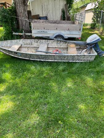 Older Sea King Aluminum boat and Evinrude 6 hp motor $400 | Boats For ...