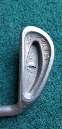 Photo Ping Eye golf 7 iron black, original grip and shaft $10
