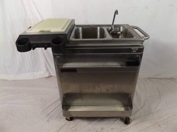 Photo Stainless Steel Cabinet with Sink Faucet  Drain RV Cer Fish House $250