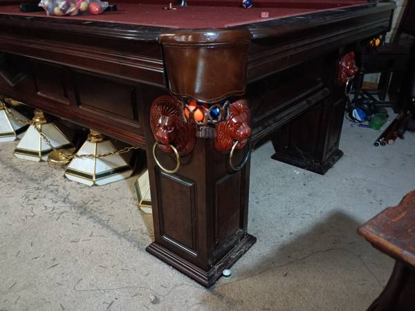Photo Stunning 9 ft slate pool table wdelivery  install $3,000