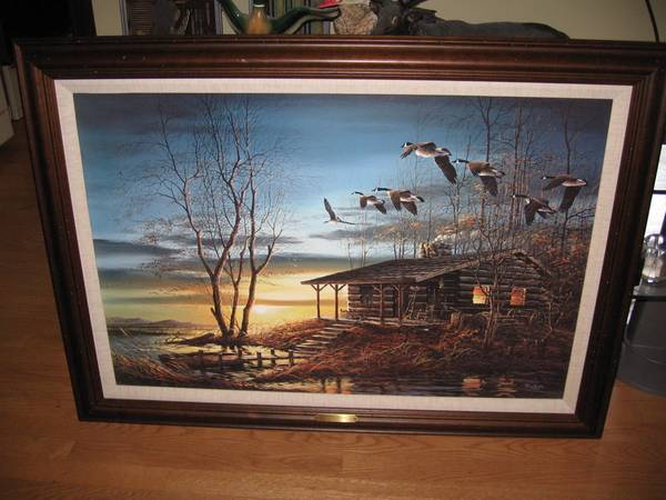 Photo Terry Redlin - Evening Retreat - Canvas 3216 of 10,000 Ducks Unlimited $3,499