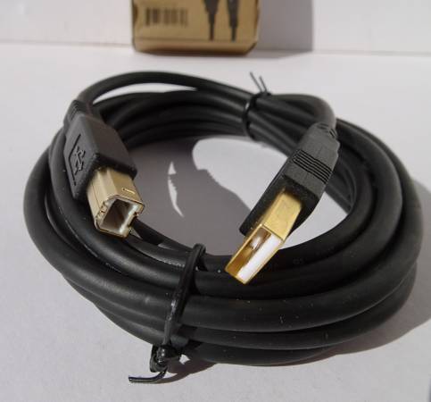 Photo USB 2.0 A-Male to B-Male Cable 10 , 10 Foot Cord  3 meter USB Black $5