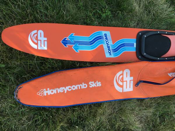 Photo Vintage EP Competition 1 Honeycomb Slalom Water Ski 65 w Case $95