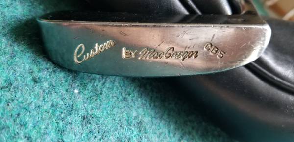 Vintage MacGregor Custom CB5 Putter Steel Shaft RH 35 Pistol Leather $40