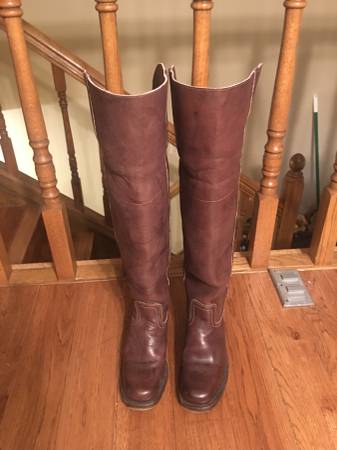 Photo WOMENS FRYE LEATHER OVER THE KNEE BOOTS SIZE 6 12 M $50