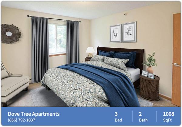 Photo Wonderful 1008 sqft, 3 bed, 2 bath floorplan in Elk River $1,861