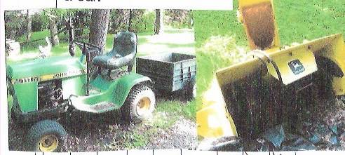 Photo tractor Lawn Mower Snow thrower John Deere $725