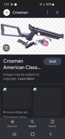 Photo Crosman American Classic 22 airgun $0