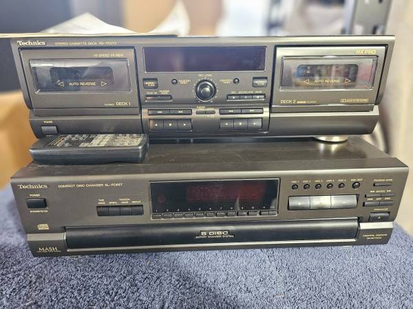 Technics cd and cassette decks $100