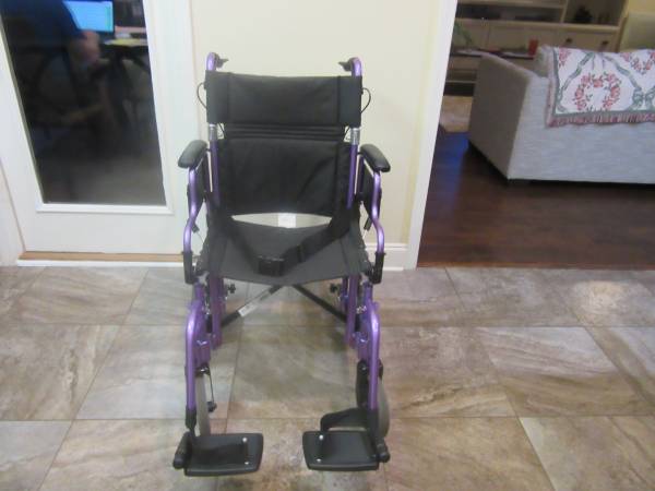 Excellent ,Aluminum,19-Inch NOVA Transport Chair With Hand Brakes, $150