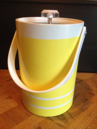 Vintage Yellow Ice Bucket By Morgan Designs, Boston $41