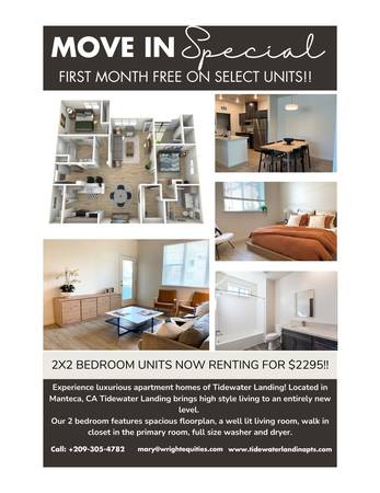 Photo 2x2br NOW FOR $2295 AND GET FIRST MONTH FREE-TIDEWATER LANDING $2,295