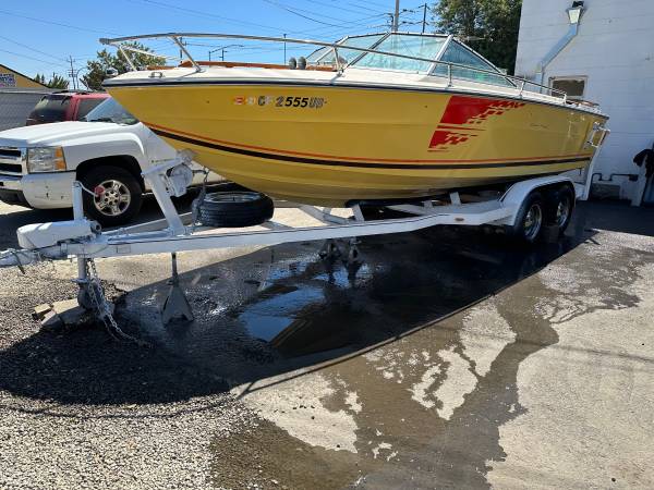 Beautiful Boat and Trailer just painted white must see $2,000