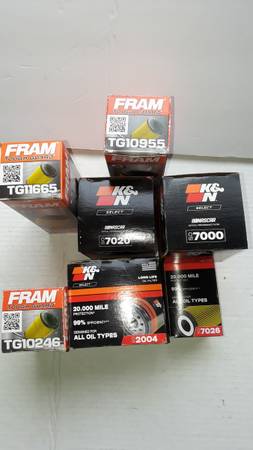 Photo K  N and FRAM oil filters $6