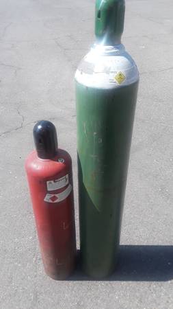 Photo Oxygen  Acetylene Cylinders set With Extras FULL $700