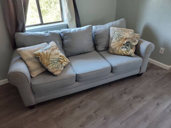 Photo Used Couch Set with Fold-out Bed