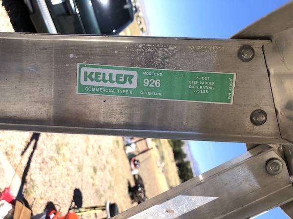 Photo 6 Foot Keller Aluminum Folding Ladder $45