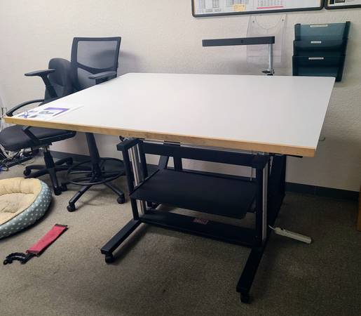 Dakota Drafting TableArt or Craft Workstation and chair $200