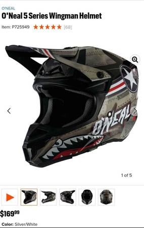 Photo Dirt bike helmet and goggles $125