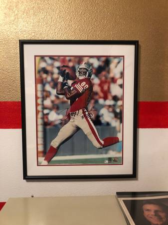 Photo Autographed Jerry Rice San Francisco 49ers Framed Photo $65