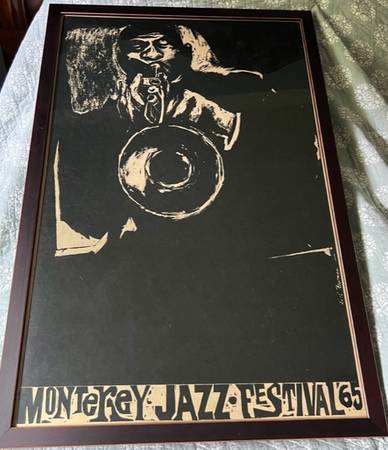 Original 1965 Monterey Jazz Poster, Art by Earl Newman $250