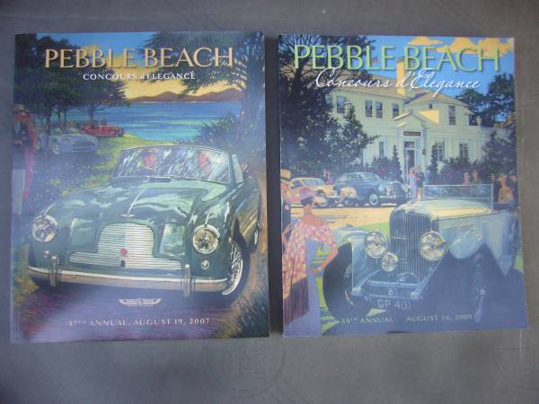 Photo Pebble Beach Concours Programs 2007-2009-2018